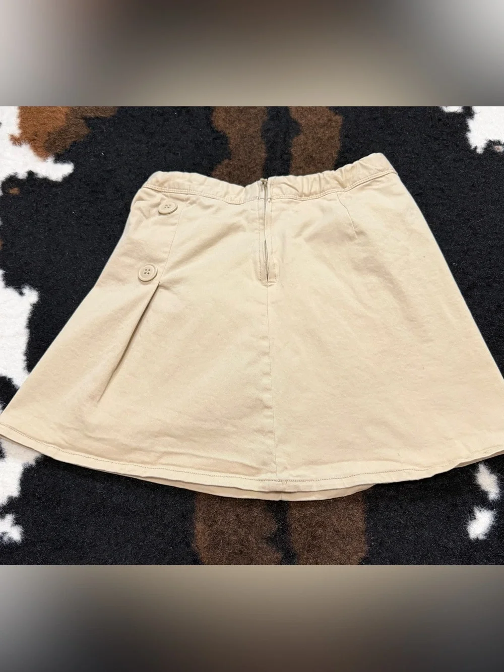 The Children’s Place Girls Size 14 Khaki Beige Button Front Skort